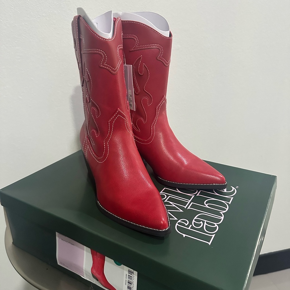 Wild Fable Red Heeled Boots